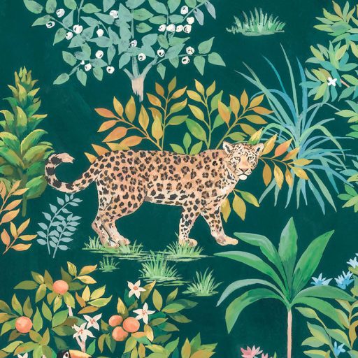 Zsiráf zebra & Co. - Itt jönnek a dzsungel/szavanna legizgalmasabb lakói zöld barna és sokszínű falpanel/digitális nyomat