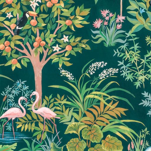 Zsiráf zebra & Co. - Itt jönnek a dzsungel/szavanna legizgalmasabb lakói zöld barna és sokszínű falpanel/digitális nyomat