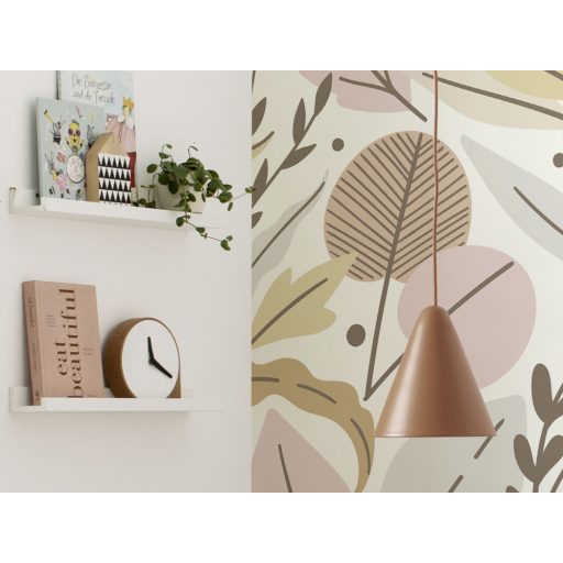 Változatos szines ágak és levelek keveréke fehér rózsaszín barna és szürke tónusok falpanel/digitális nyomat