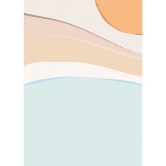   A szépség néha az egyszerűségben rejlik grafika par excellence krém bézs barna fehér kék és narancs tónusok falpanel/digitális nyomat