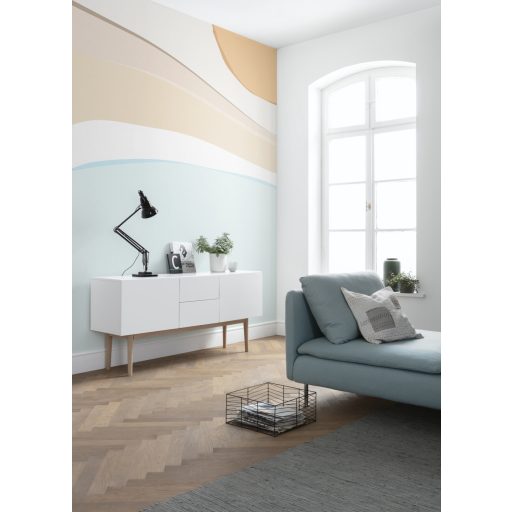 A szépség néha az egyszerűségben rejlik grafika par excellence krém bézs barna fehér kék és narancs tónusok falpanel/digitális nyomat