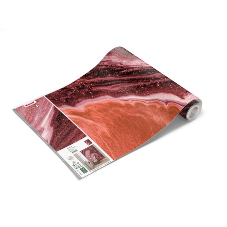 Álomszerű vörös tónusok hullámzó keveréke rózsaszín vörös vörösesbarna fehér és narancs tónusok falpanel/digitális nyomat