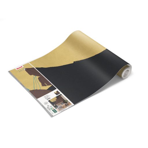 Hétköznapi csillagászat nem mindennapi látvány - Szuperhold fekete barna kék és sárga tónusok falpanel/digitális nyomat