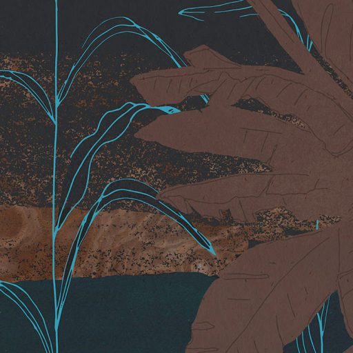 Hétköznapi csillagászat nem mindennapi látvány - Szuperhold fekete barna kék és sárga tónusok falpanel/digitális nyomat