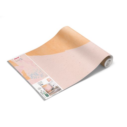 Hamisítatlan Miami hangulat - banánlevelek rózsaszín design-ja bézs sárga rózsaszín terrakotta és kék tónusok falpanel/digitális nyomat