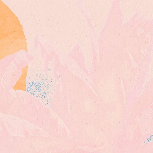 Hamisítatlan Miami hangulat - banánlevelek rózsaszín design-ja bézs sárga rózsaszín terrakotta és kék tónusok falpanel/digitális nyomat