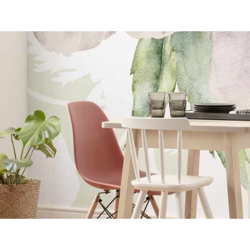 Méretén csak szépsége mutat túl - Színpompás virágdekor fehér bézs mályva zöld tónusok falpanel/digitális nyomat