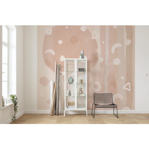 Az életöröm kifejezése ebben a design-ban csodás színekkel rózsaszín bézs barna és krém tónusok falpanel/digitális nyomat