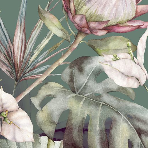 Városi kertészkedés felsőfokon! Álomszerű monstera megjelenítés zöld mályva és sokszínű tónus falpanel/digitális nyomat