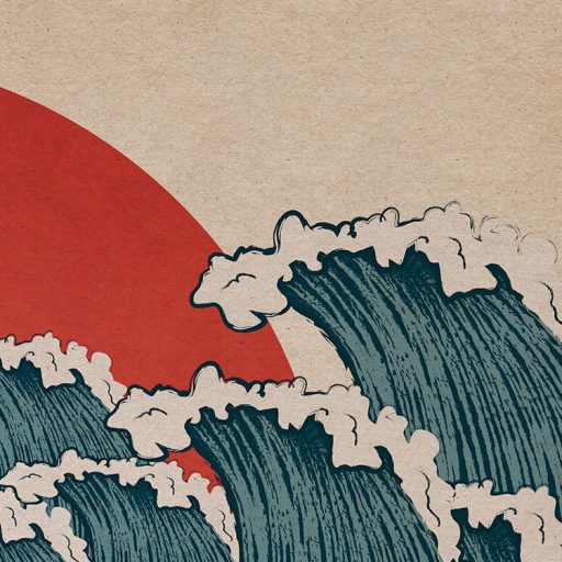 A szabadság felsőfoka - Szörfözés nyáresti hangulatban barna vörös kék szürkéskék és bézs tónusok falpanel/digitális nyomat