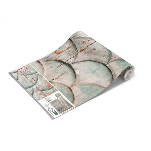 Elegáns antik design halpikkelyes megjelenés zöld szürke vörös fekete és törtfehér tónusok falpanel/digitális nyomat