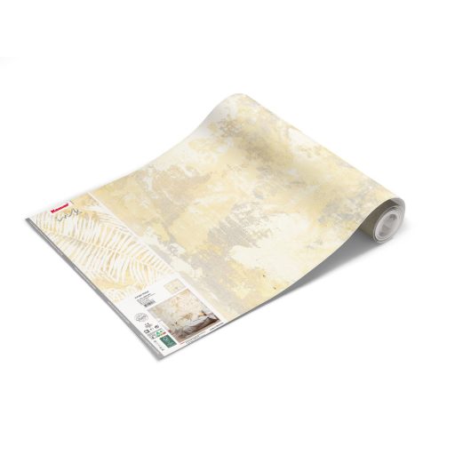 Magával ragadó dzsungel nagymacskával és madarakkal sárga krémfehér zöld és bézs tónusok falpanel/digitális nyomat