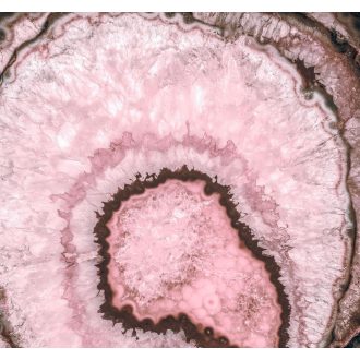   Kristályos varázslat - Egyedülálló felnagyított rózsakvarc rózsaszín mályva barna és fekete tónusok falpanel/digitális nyomat