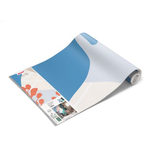 Változatos formájú és színű trópusi levelek fehér bézs zöld türkiz kék és korall tónusok falpanel/digitális nyomat