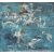 A víz alatti világ lenyűgöző álomszerű áramlása vízkék türkiz kék szürke és fekete tónusok falpanel/digitális nyomat