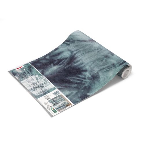 Törzsi ihletésű vázlatos grafikai ábrázolás fehér zöld és sötétkék tónusok falpanel/digitális nyomat