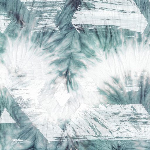 Törzsi ihletésű vázlatos grafikai ábrázolás fehér zöld és sötétkék tónusok falpanel/digitális nyomat