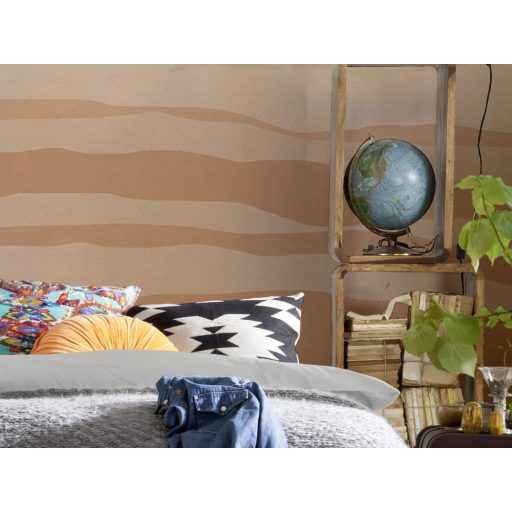 Pompás természeti kép - Narancssárga napkorong a sivatag dűnéi között bézs barna és vörösesbarna tónusok falpanel/digitális nyomat