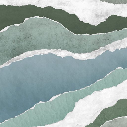 Hegység hegyvonulat absztrakt megjelenítése fehér világosszürke kék és zöld tónusok falpanel/digitális nyomat