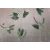 A trendek összefutnak - Etno sorminta és trópusi levelek betonfal háttéren szürke zöld mályva és bézsarany falpanel/digitális nyomat