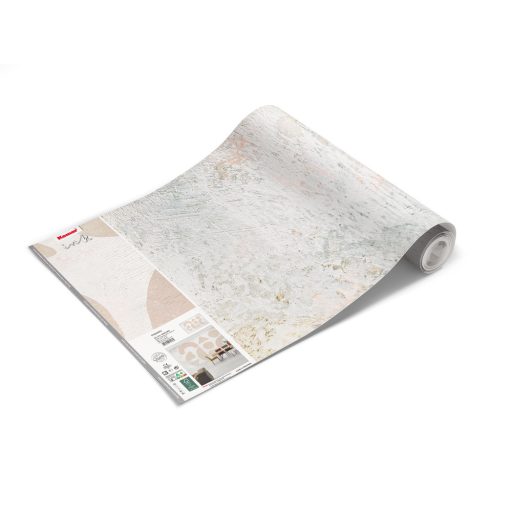 Absztrakt geometrikus formák különleges olajfestésű alapon krém szürke zöldeskék barna és bézs tónusok falpanel/digitális nyomat