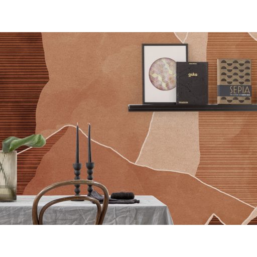 Sivatagi varázslat - Fenséges honokdűnék zord sziklákkal naplementében vörös narancs és vörösessbarna falpanel/digitális nyomat