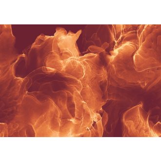   Fény Melegség Érzékiség - Hömpölygő nonfiguratív grafikus motívum vörös vörösesbarna és sárga falpanel/digitális nyomat