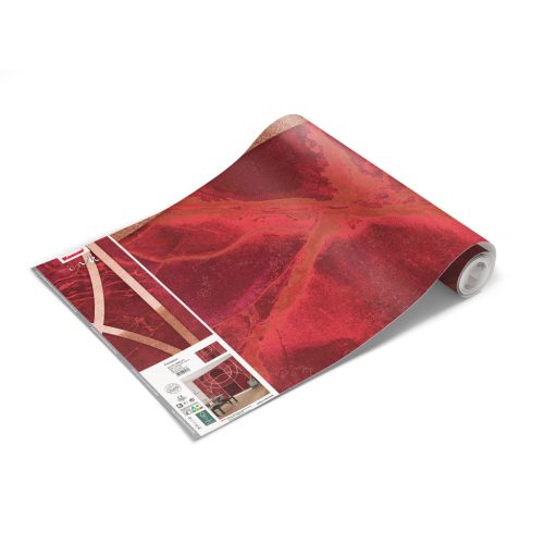 Fényűző kilátás nosztalgikus hangulattal talpig vörösben vörös pink rózsaszín és arany tónusok falpanel/digitális nyomat