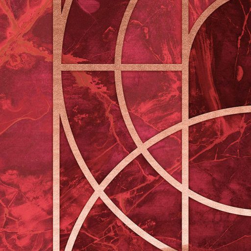 Fényűző kilátás nosztalgikus hangulattal talpig vörösben vörös pink rózsaszín és arany tónusok falpanel/digitális nyomat