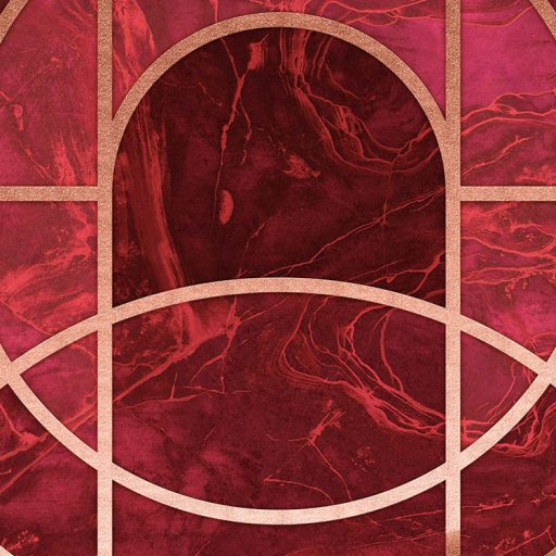 Fényűző kilátás nosztalgikus hangulattal talpig vörösben vörös pink rózsaszín és arany tónusok falpanel/digitális nyomat