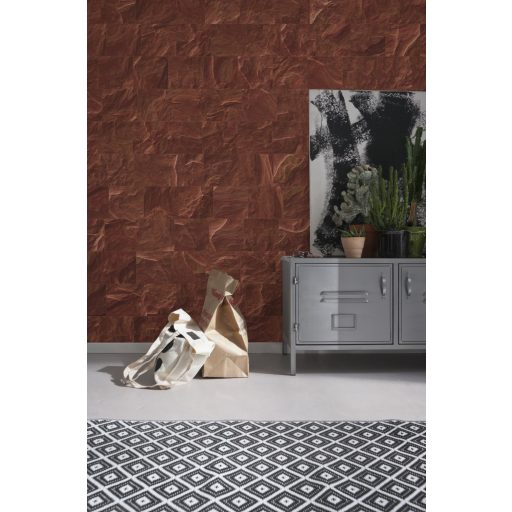 Bravúros ásványi megjelenítés -  Melegséget sugárzó vörös palacsempe vörös vörösesbarna és bézs tónusok falpanel/digitális nyomat