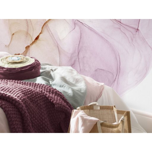 Most mond meg Te, hogy mit látsz! Áramló folyékonyság grafikus design fehér mályva lila sárgásbarna és fekete falpanel/digitális nyomat