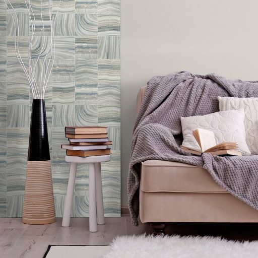 Ugepa Reflets L32801 Natur csempeminta krém bézs szürke kék tapéta