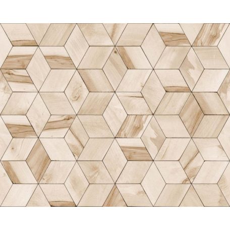 Ugepa Hexagone L59207  geometrikus 3D bézs ecru tapéta
