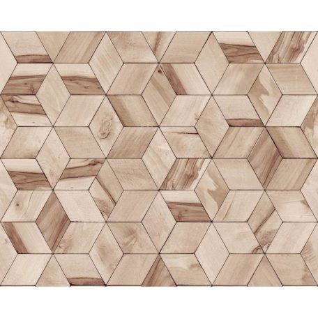 Ugepa Hexagone L59208  geometrikus 3D bézs barna tapéta