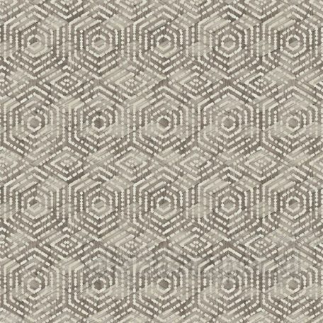 Ugepa Hexagone L60608  geometrikus 3D koncentrikus hatszögek bézs barna ezüst tapéta