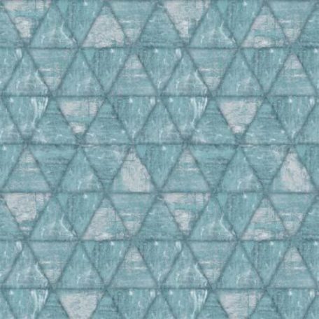 Ugepa Hexagone L61701 hatszöget formáló háromszögek kék szürke ezüst tapéta