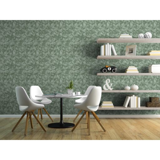 Ugepa Reflets L75404 Geometrikus 3D kockák halmaza szürkészöld zöld árnyalatok tapéta