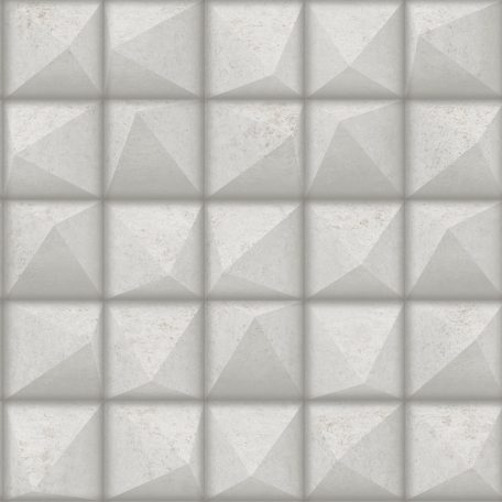 Ugepa Reflets L78609 Geometrikus 3D térbeli elemek fehér szürke árnyalatok tapéta