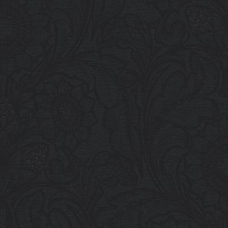   Az Arts & Crafts mozgalom szelleme - napraforgók akantuszlevelek ölelésében acélos enyhén kékes antracit/fekete tónus tapéta