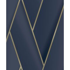   Ugepa ONYX M34801 Geometrikus Grafikus nagyformátumú nyitott háromszögek kötésben kék arany tapéta