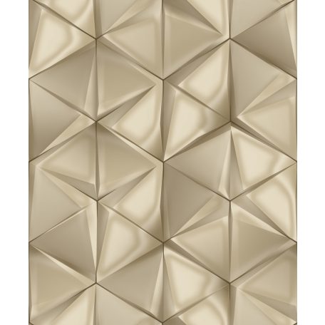 Ugepa ONYX M34907 Geometrikus Grafikus 3D hatszöget formáló háromszögek bézs barna arany tapéta