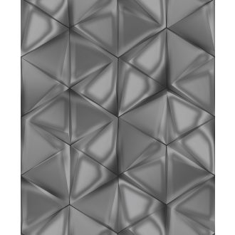   Ugepa ONYX M34909 Geometrikus Grafikus 3D hatszöget formáló háromszögek szürke antracit ezüst tapéta