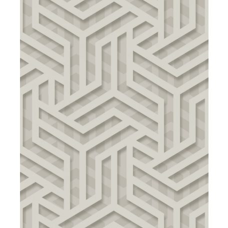 Ugepa ONYX M35007 Grafikus "labirintus" minta 3D szürke szürkésbézs ezüst fénylő mintafelület tapéta
