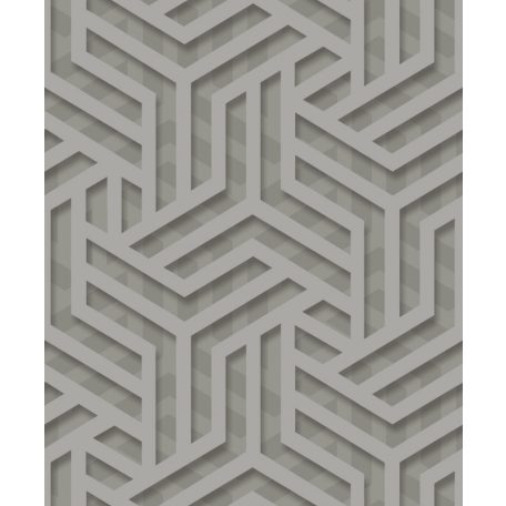 Ugepa ONYX M35009 Grafikus "labirintus" minta 3D szürke sötétszürke ezüst fénylő mintafelület tapéta