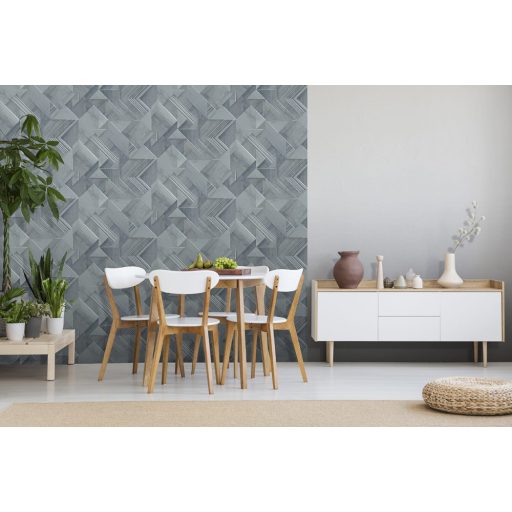 Ugepa ONYX M35301 Natur Design parketthatású faminta 3D kék szürkéskék fehér tapéta