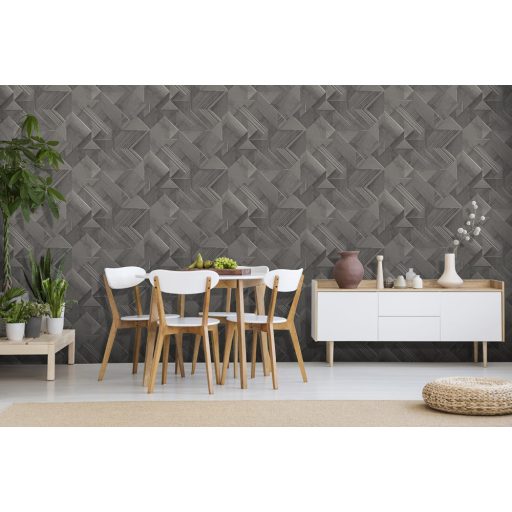 Ugepa ONYX M35309 Natur Design parketthatású faminta 3D szürke/sötétszürke árnyalatok antracit tapéta