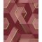 Ugepa ONYX M35410 Geometrikus Grafikus absztrakt designminta 3D burgundipiros ó-rózsaszín arany tapéta