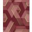 Ugepa ONYX M35410 Geometrikus Grafikus absztrakt designminta 3D burgundipiros ó-rózsaszín arany tapéta