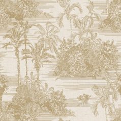   Ugepa EDEN M37302 Natur idilli trópusi életkép pálmafákkal krém bézs bézsarany finom csillogás tapéta